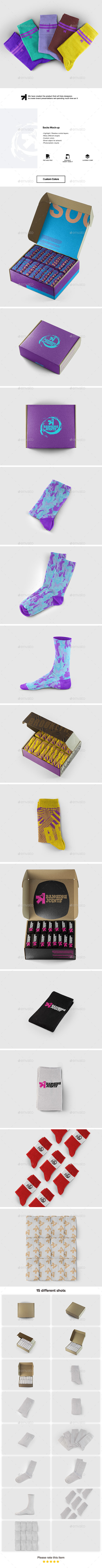 Socks Set Mockup - Miscellaneous Apparel