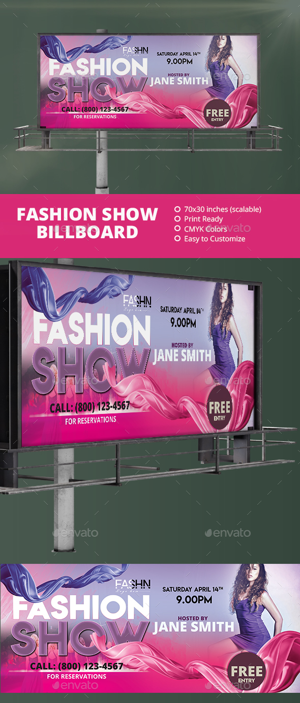 Fashion Show Billboard - Signage Print Templates