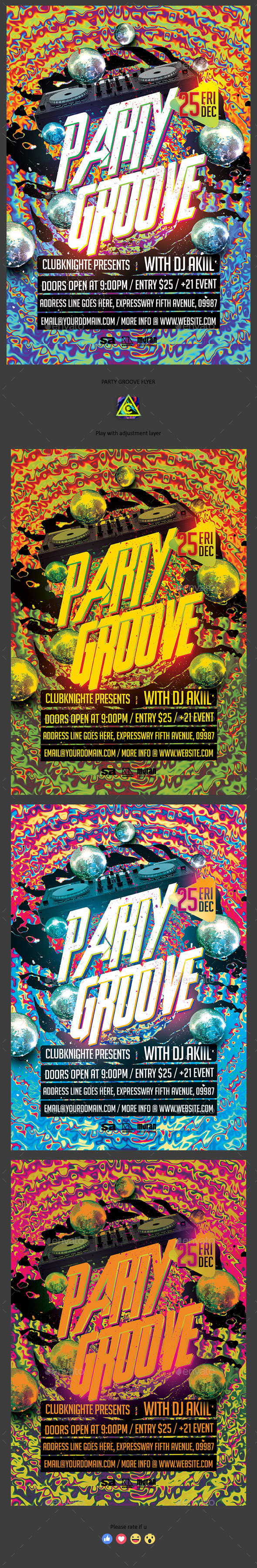 Party Groove Flyer - Clubs & Parties Events