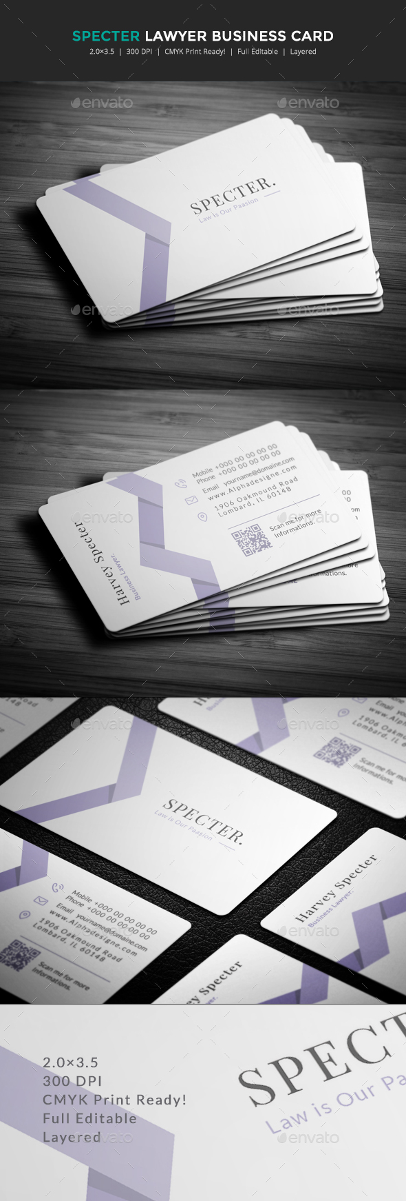 Specter Lawyer Business Card - Corporate Business Cards