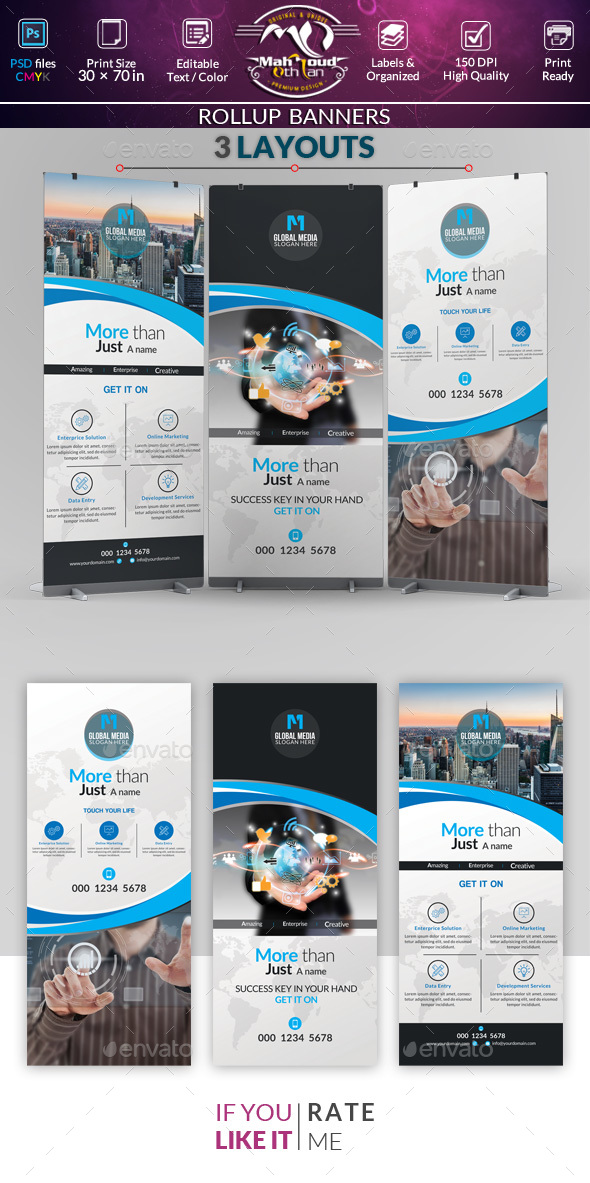 Creative Rollup Stand Banner Display - Signage Print Templates