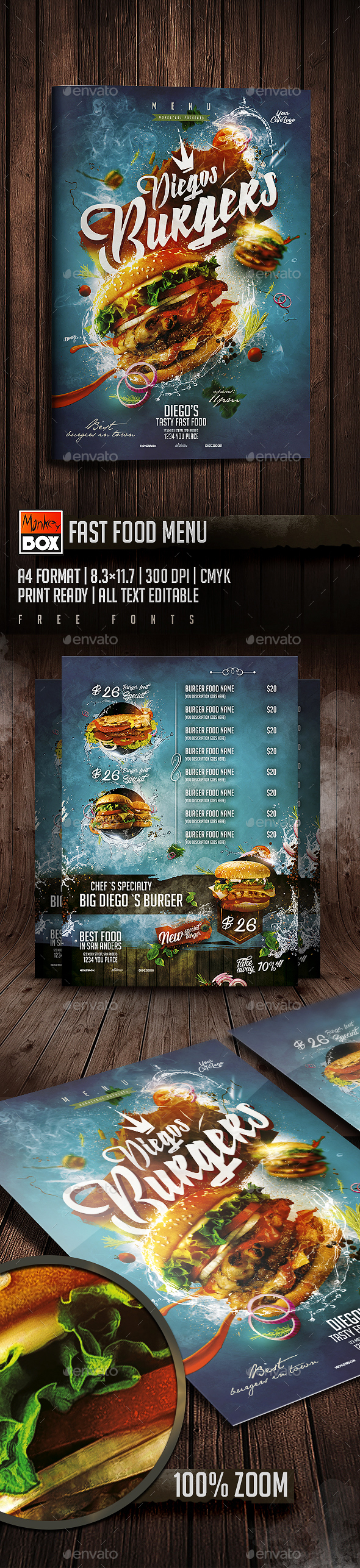 Fast Food Menu