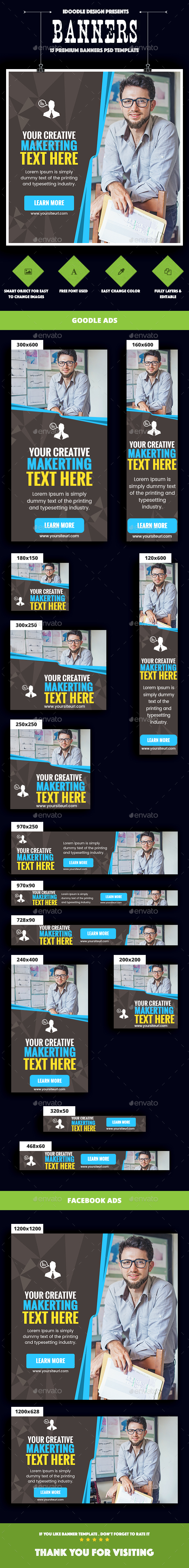 Multipurpose, Business, Corporate Banners Ad - Banners & Ads Web Elements