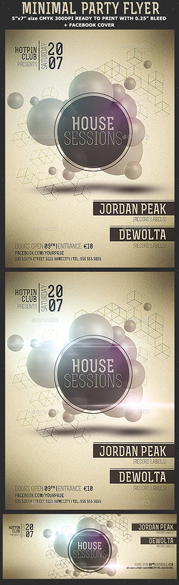 Minimal Party Flyer Template - Clubs & Parties Events