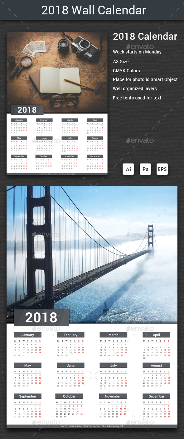 2018 Calendar - Calendars Stationery
