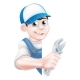 Plumber Mechanic Cartoon Man