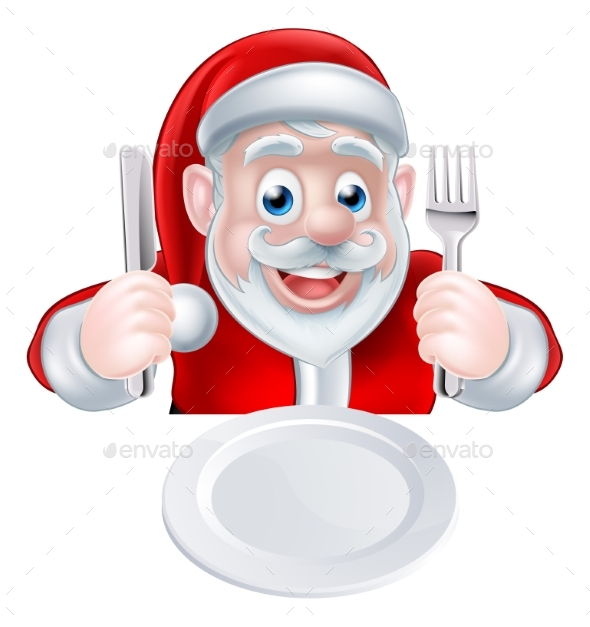 Santa Christmas Dinner - Food Objects