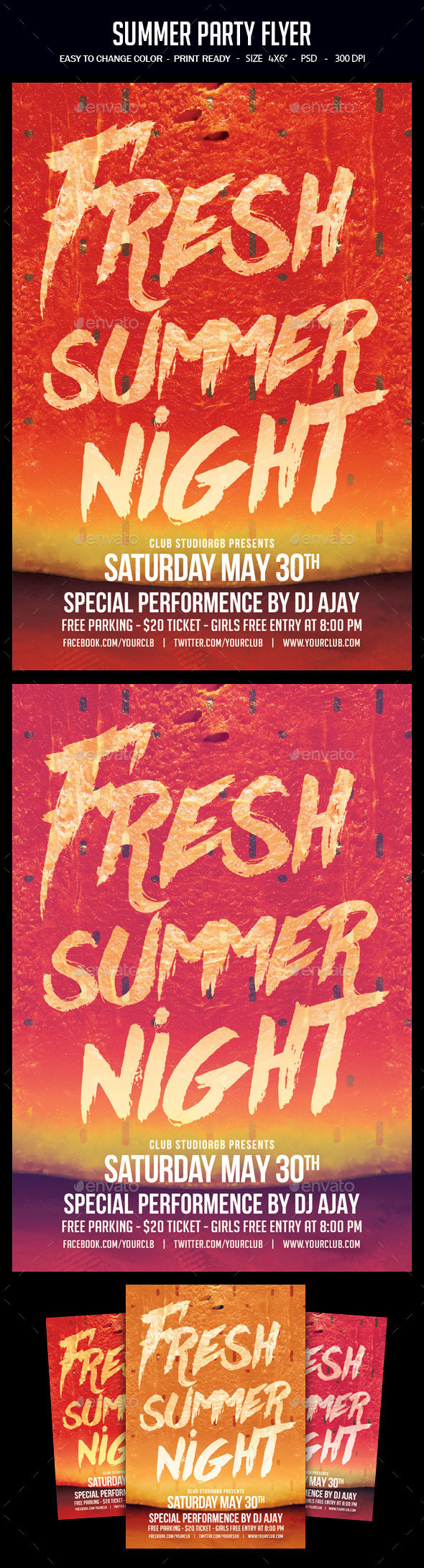Summer Party Flyer - Clubs & Parties Events