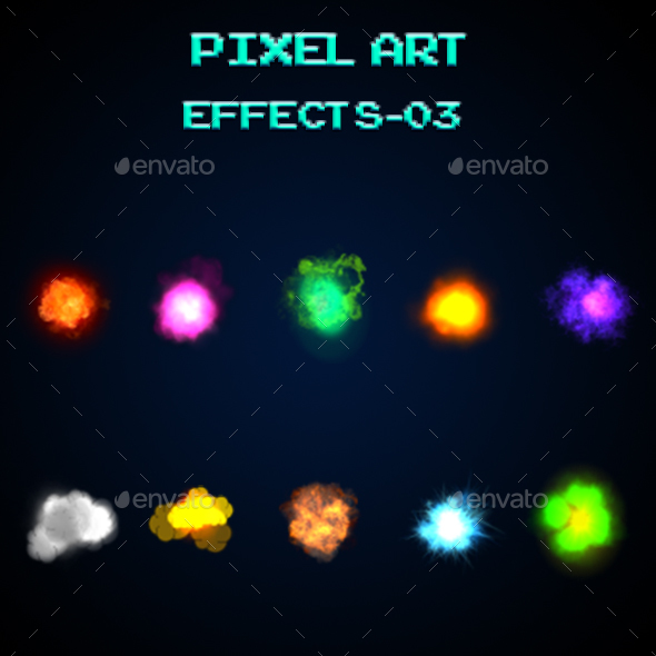 Pixel Art Effects-03 - Sprites Game Assets