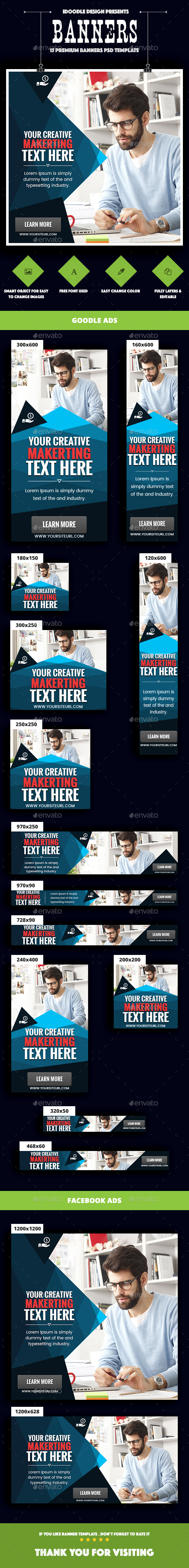 Multipurpose, Business, Corporate Banners Ad - Banners & Ads Web Elements