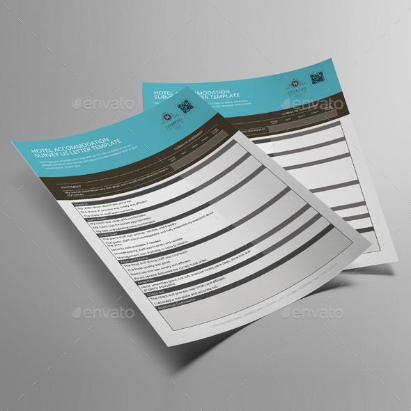 Hotel Ac Modation Survey US Letter Template By Keboto