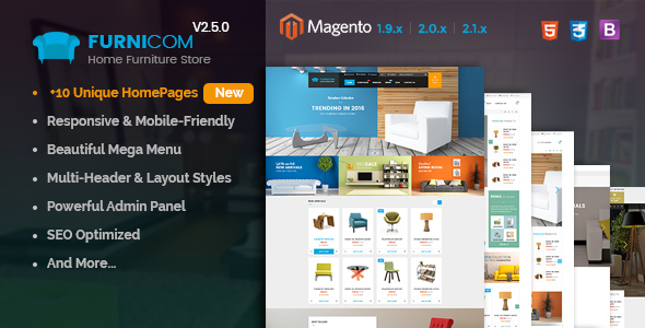 Furnicom - Responsive Magento 2 and 1.9 Furniture Theme - Shopping Magento