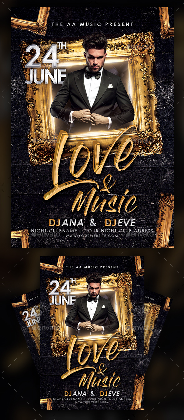 Love & Music Flyer - Clubs & Parties Events