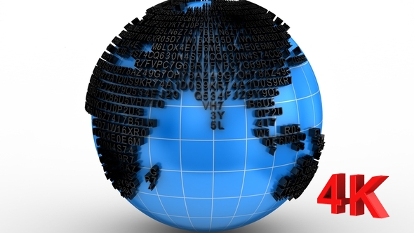 Computer Code Forms A Globe alt