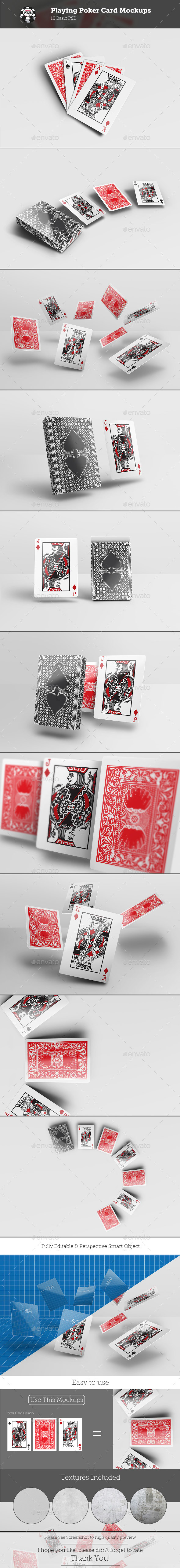 Playing Poker Card Mockups - Miscellaneous Print