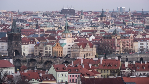 The View on the Vltava Embankment, in Prague, Being Shot As a alt