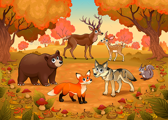 Animals in the Wood - Animals Characters