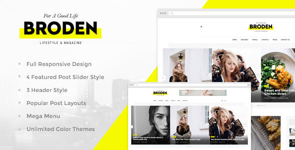 Broden - Lifestyle Blog / Magazine - Blog / Magazine WordPress