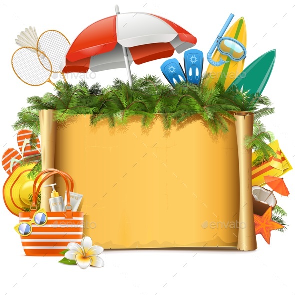 Beach Concept with Scroll - Sports/Activity Conceptual