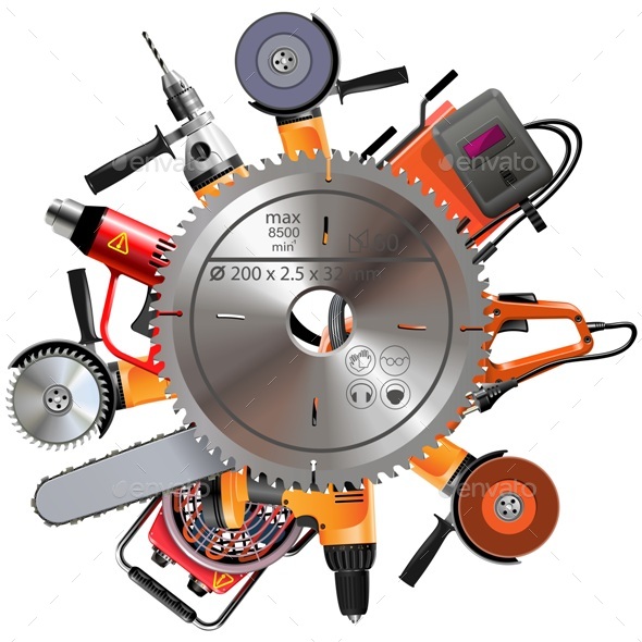 Saw with Power Tools - Industries Business