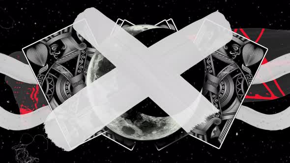 Grunge Brush Moon 4K alt