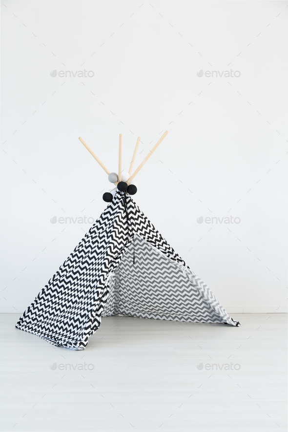 Teepee in spacious room - Stock Photo - Images