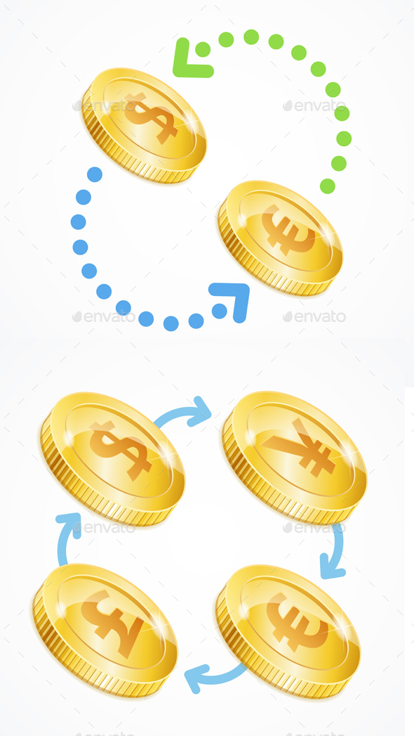 Money Currency Exchange Concept - Miscellaneous Vectors
