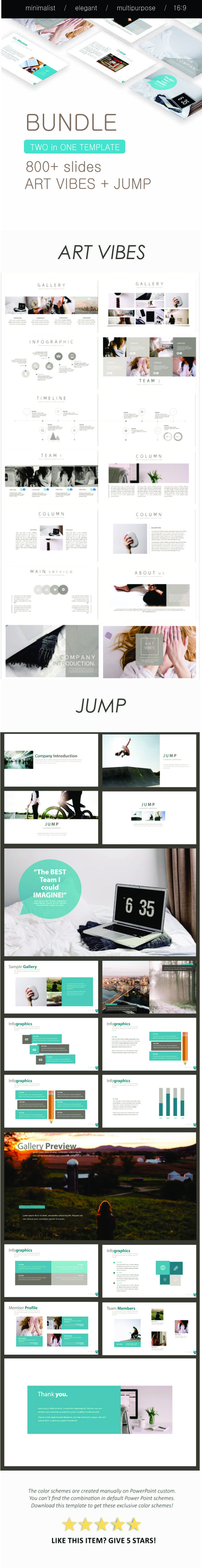BUNDLE - Art Vibes + Jump - Presentation Templates