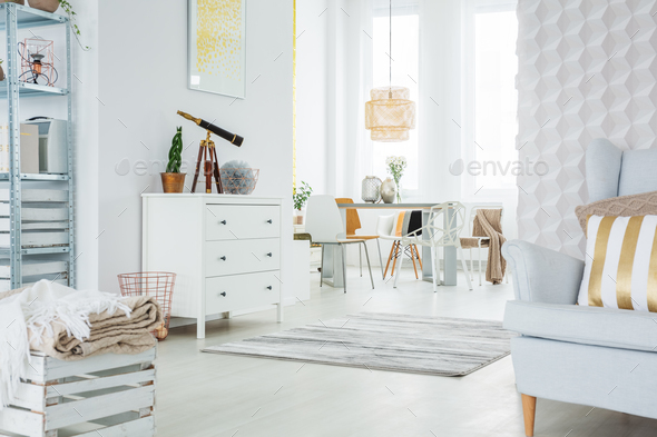 Functional apartment in white - Stock Photo - Images