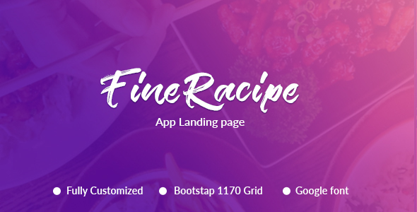 Fine Recipe App - ThemeForest 19827287