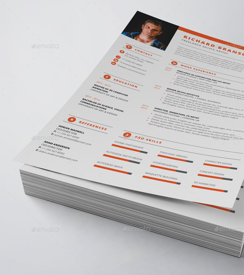 Resume/CV by sawonahmed | GraphicRiver