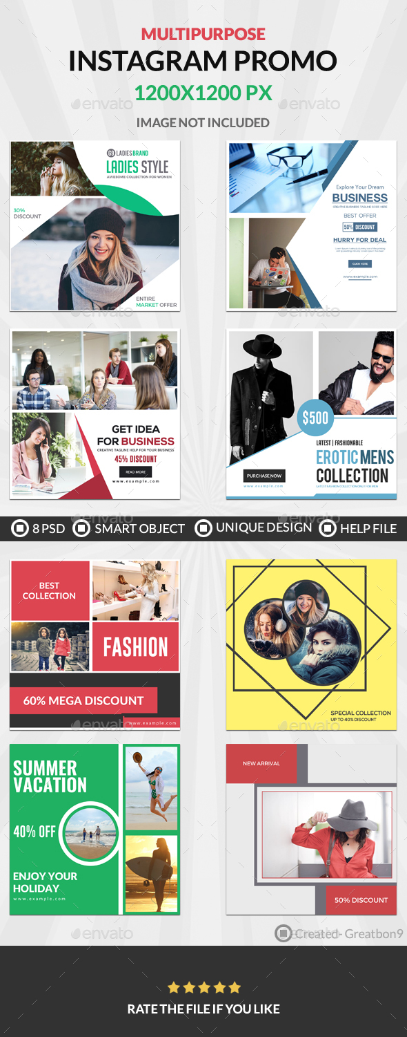 Instagram - 8 Design - Banners & Ads Web Elements