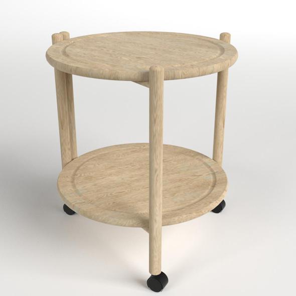Wooden Circular Side Table - 3DOcean Item for Sale