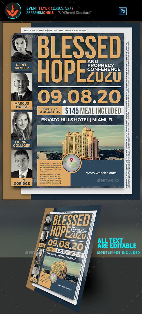 Blessed Hope Prophecy Conference Church Flyer Template - Church Flyers