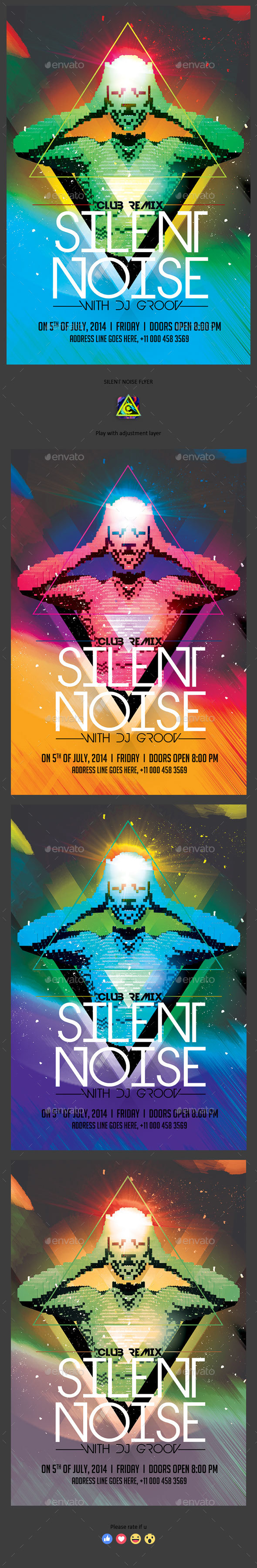 Silent Noise Flyer - Clubs & Parties Events