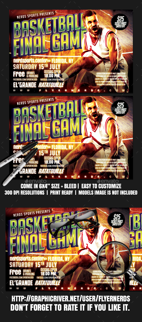 Basketball Final Game Sports Flyer - Sports Events