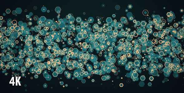 Hexagon Particle Dark Background