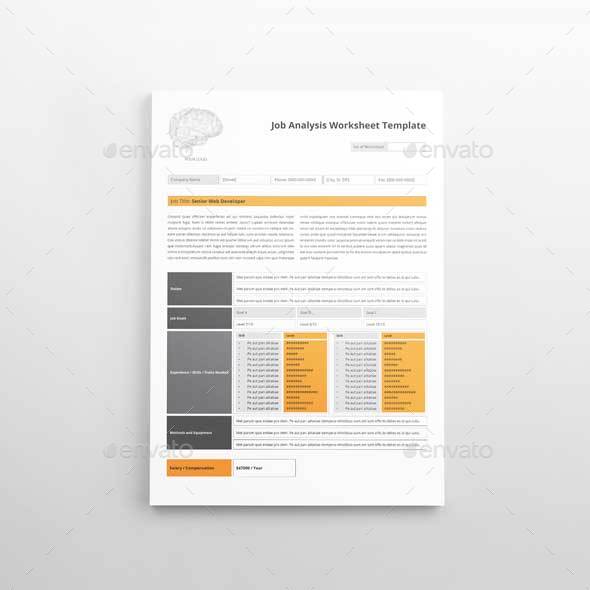 job worksheet template