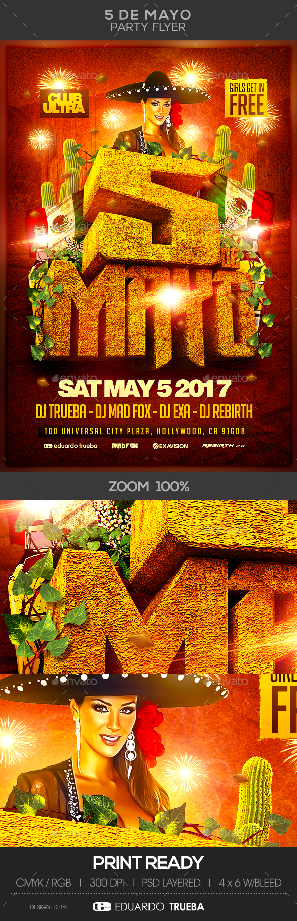 5 de Mayo Party Flyer - Holidays Events