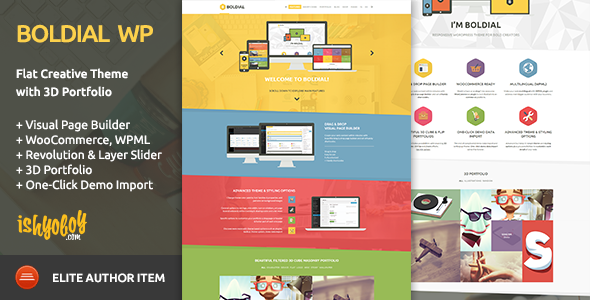 Boldial WP - Flat Creative Theme with 3D Portfolio - Portfolio Creative