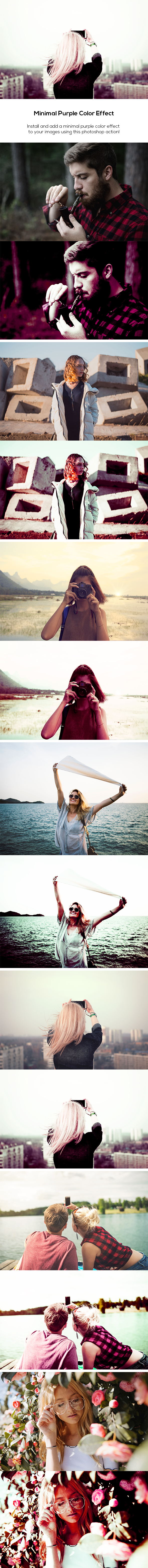 Minimal Purple Color Effect Action - Photo Effects Actions