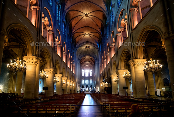 Interior of cathedral - Stock Photo - Images