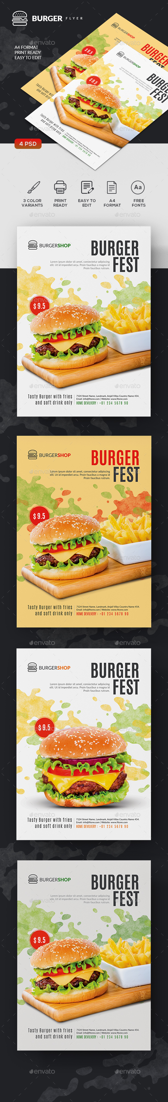 Burger Flyer Templates - Restaurant Flyers