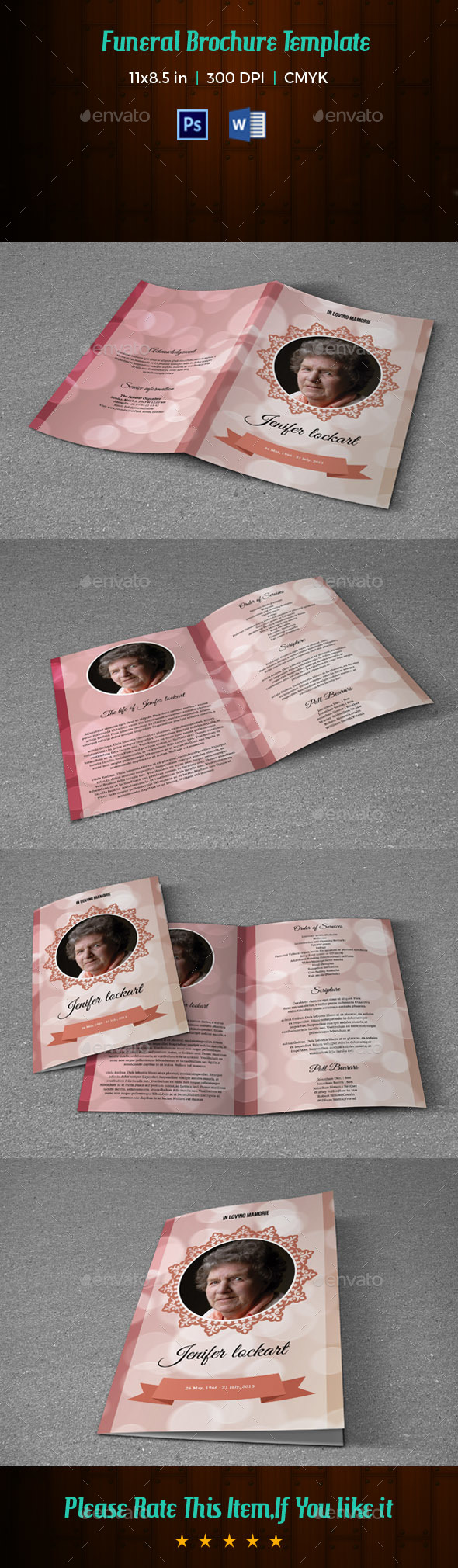 Funeral Program Template-V169 - Informational Brochures