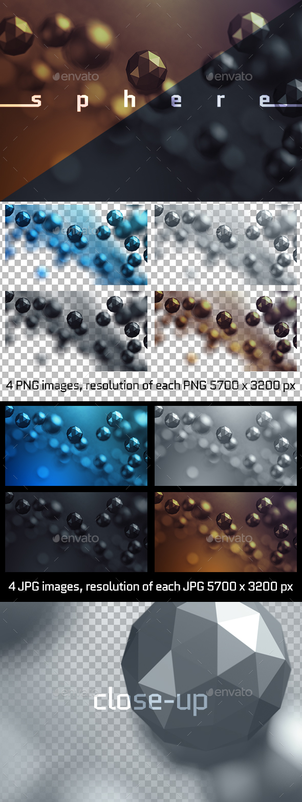 Abstract Low Poly Spheres, Transparent PNG - Abstract 3D Renders