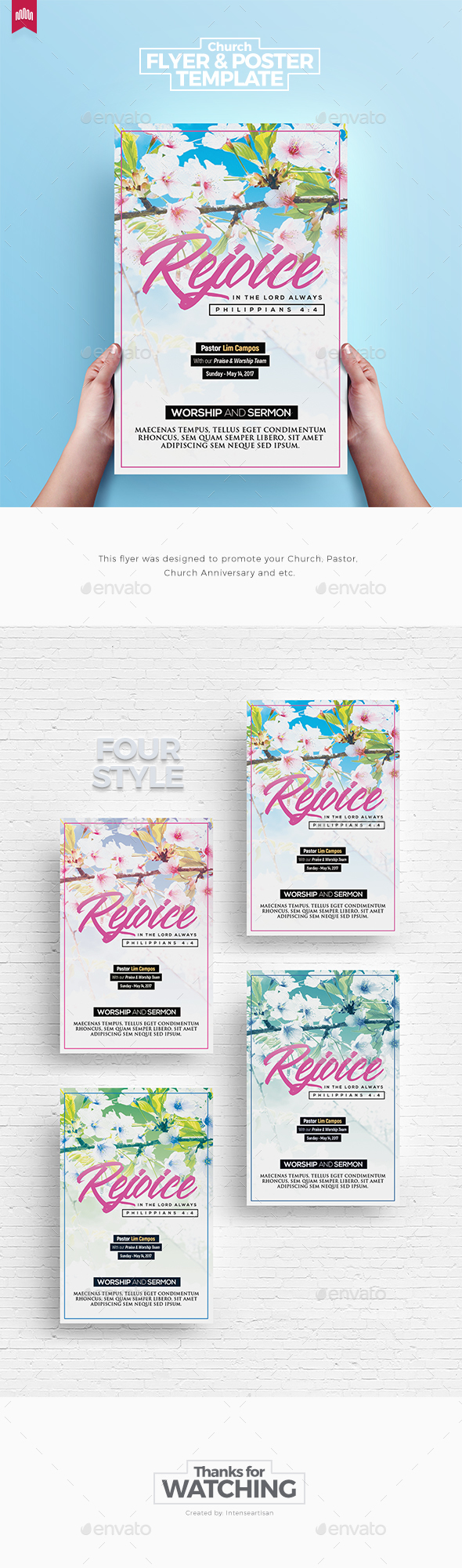 Rejoice - Church Flyer Template - Church Flyers