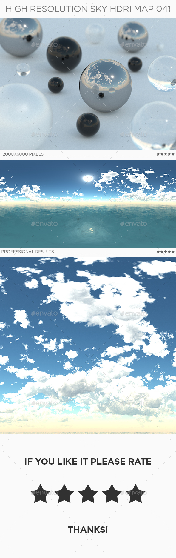 High Resolution Sky HDRi Map 041 - 3DOcean Item for Sale