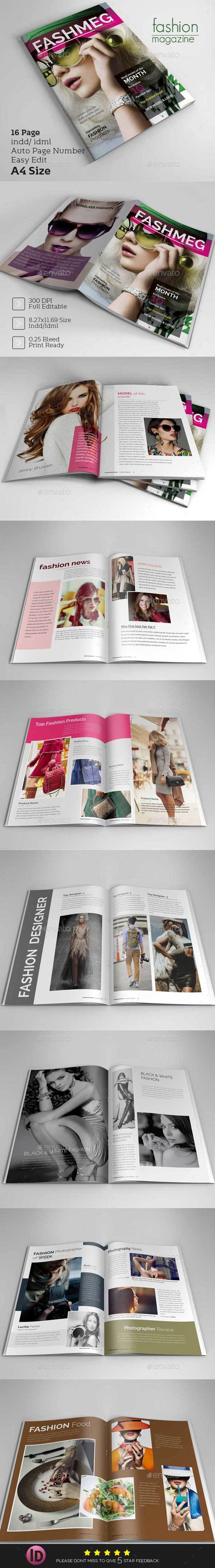 Fashion Magazine Design Template - Magazines Print Templates