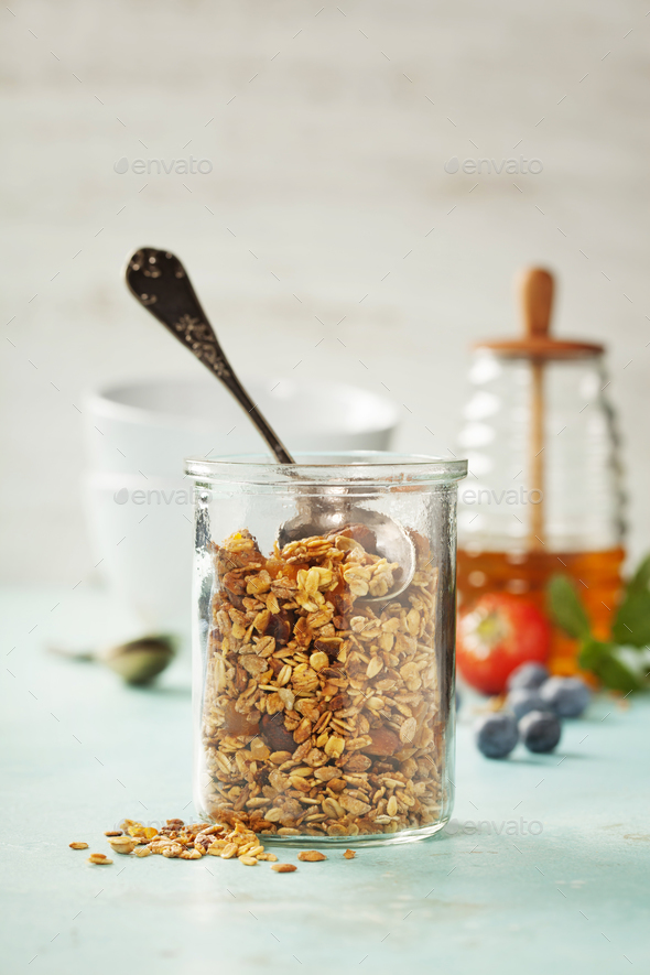 Homemade granola breakfast - Stock Photo - Images