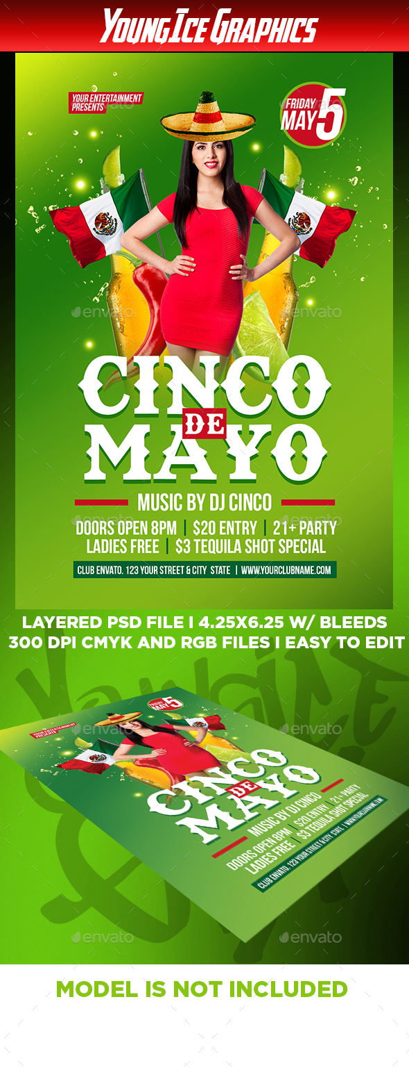 Cinco De Mayo Flyer Template - Clubs & Parties Events